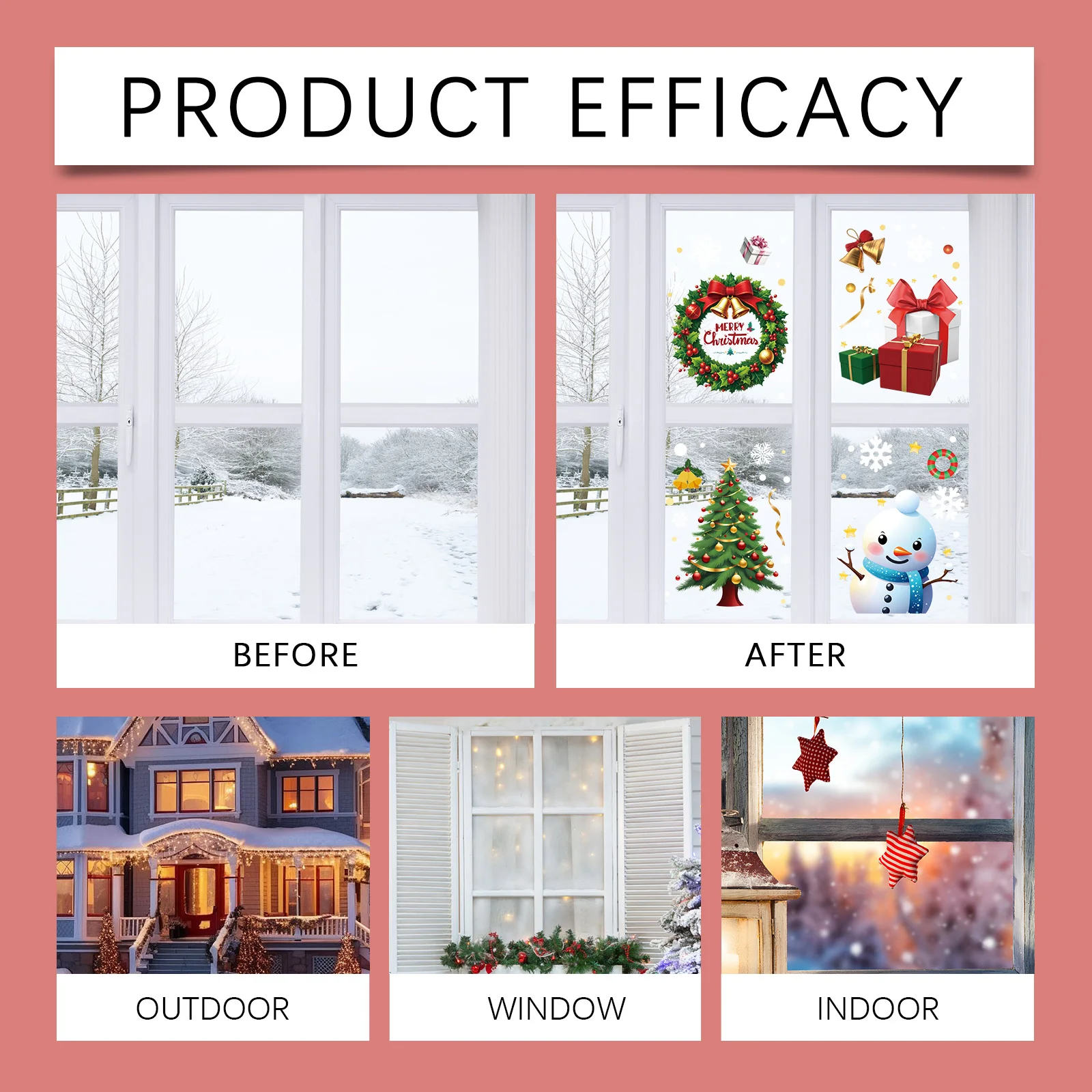 dowmoo christmas window stickers decoration DO H02 0017 02 345
