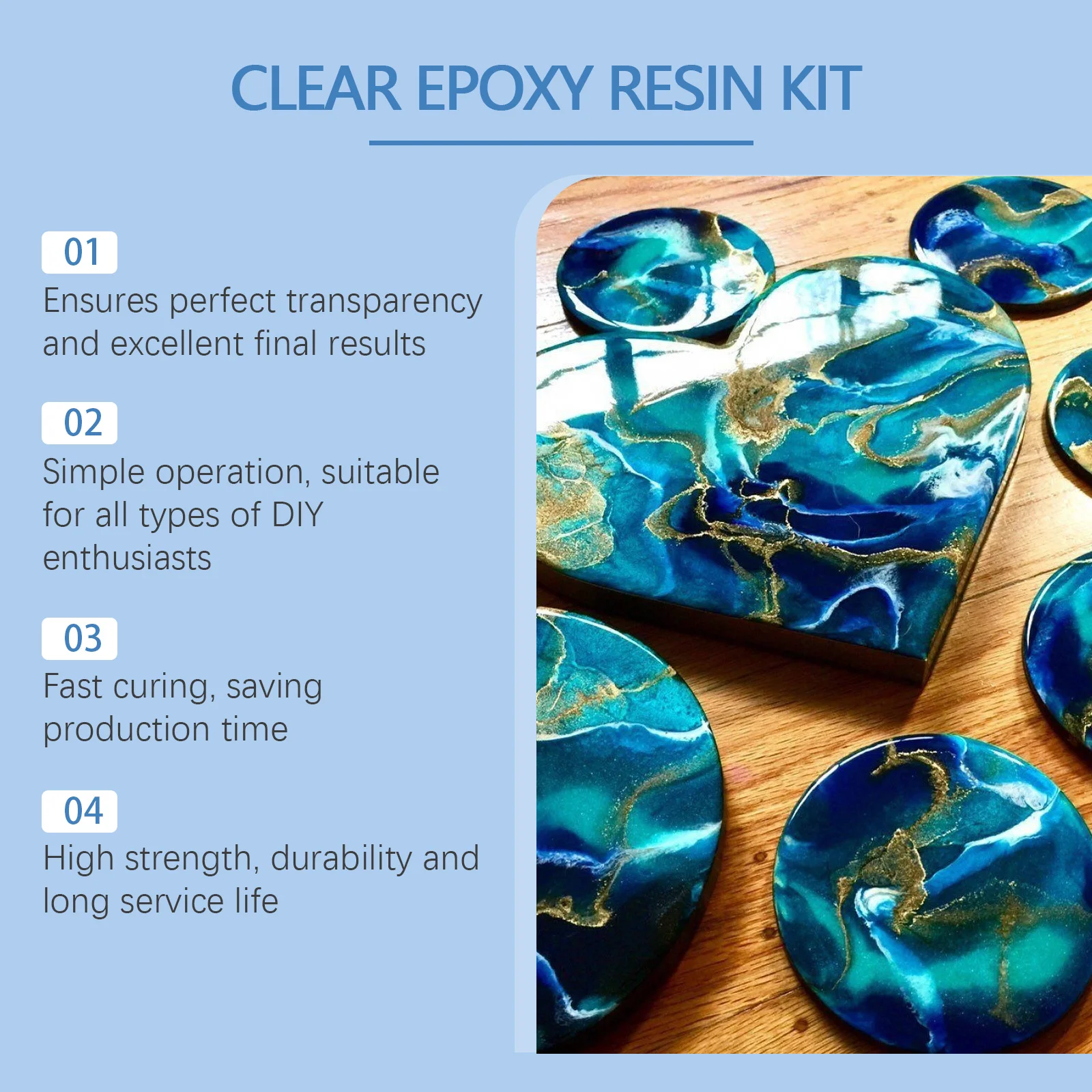 dowmoo clear epoxy resin diy set DOC08 A003 1 GN1 1003