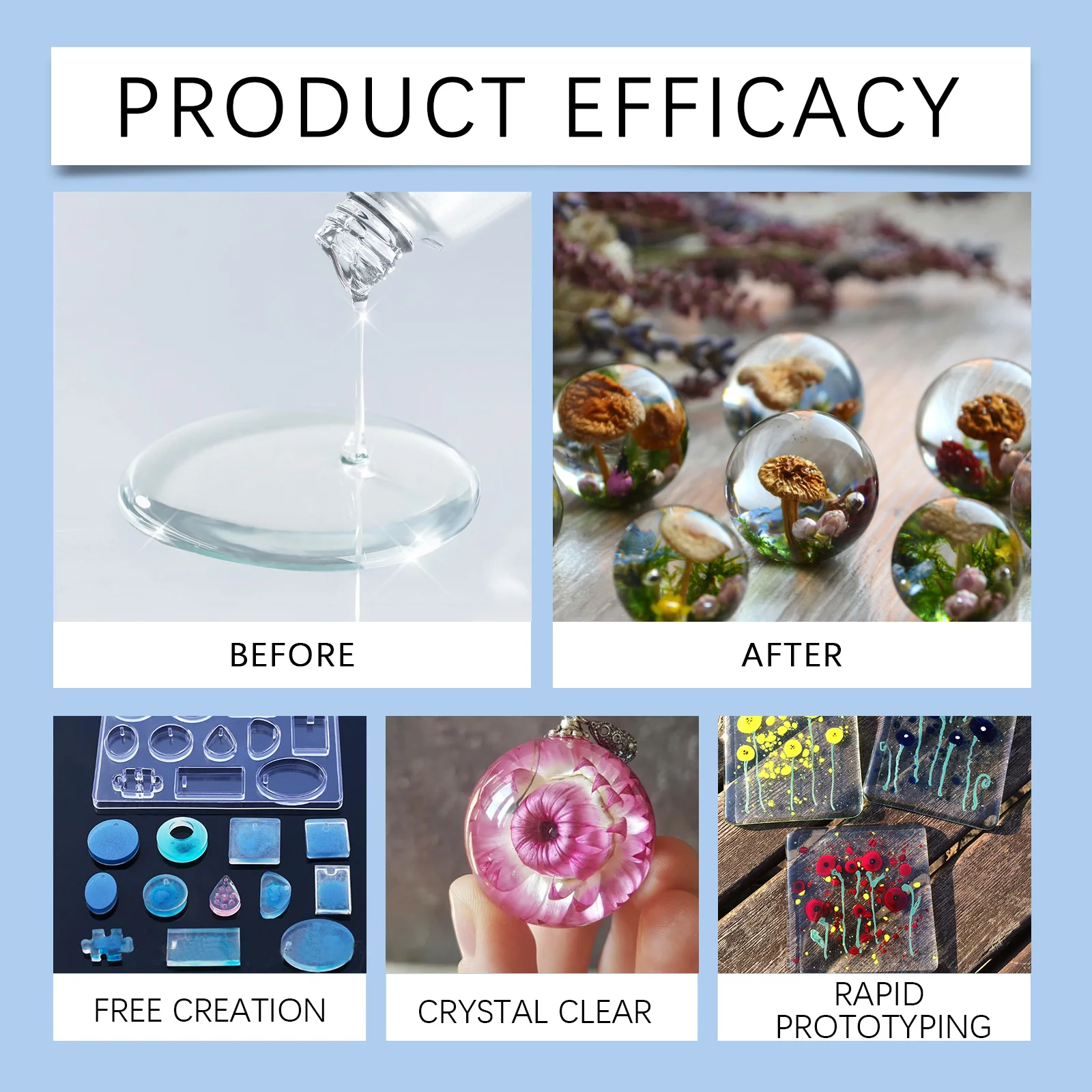 dowmoo clear epoxy resin diy set DOC08 A003 1 GN1 1004