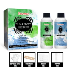 Dowmoo Clear Epoxy Resin Kit - High Transparency, Yellowing Resistance for DIY Crafts