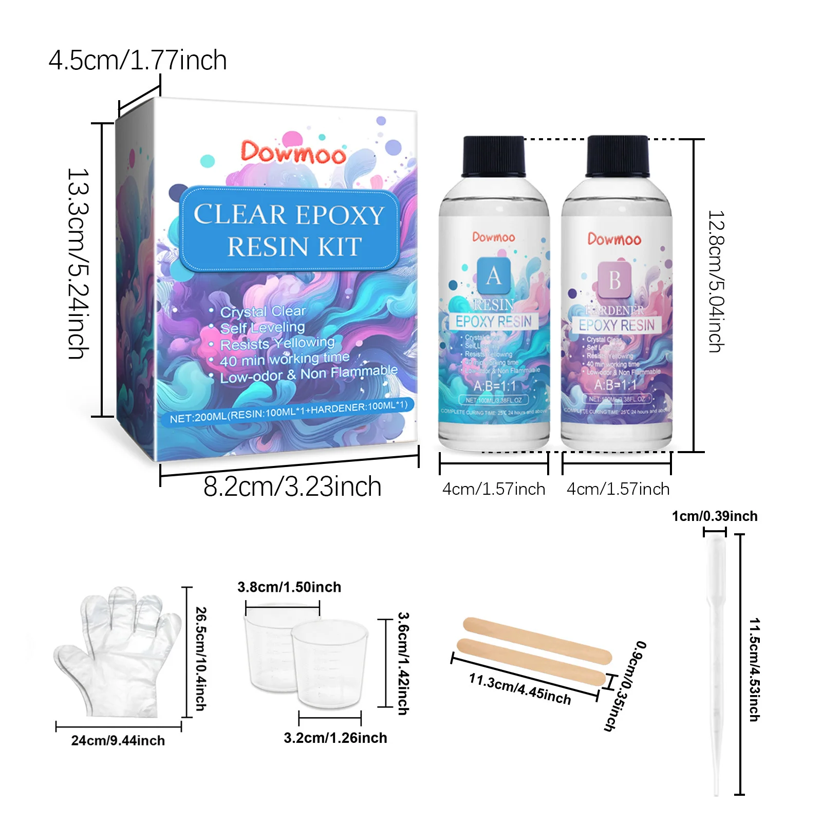 dowmoo clear epoxy resin kit DOC08 A004 1 MX1 984