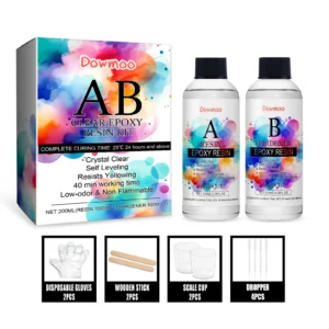 Dowmoo Clear Epoxy Resin Kit - High Transparency, Yellowing Resistant for DIY Crafts