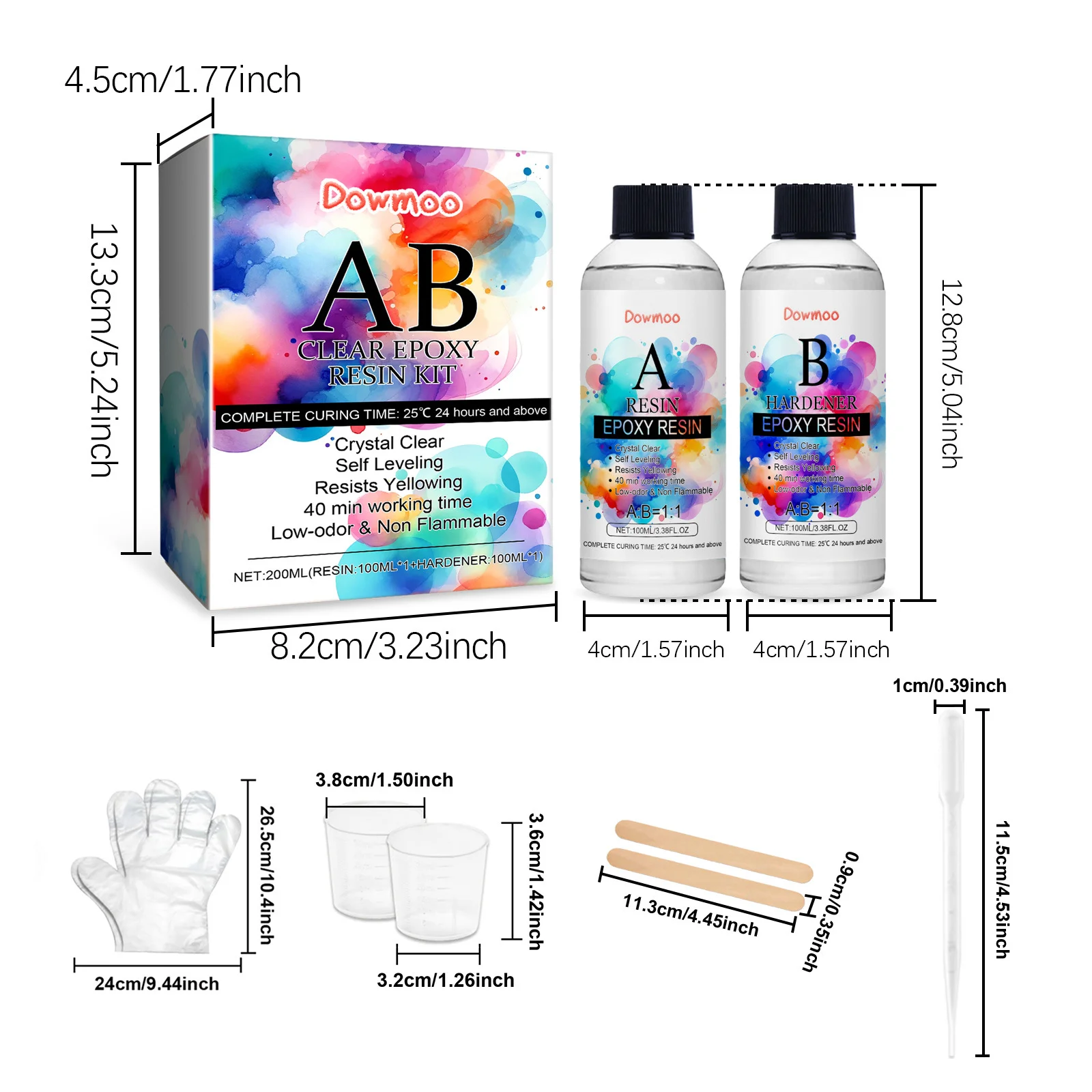 dowmoo clear epoxy resin kit DOC08 A005 1 MX1 1014