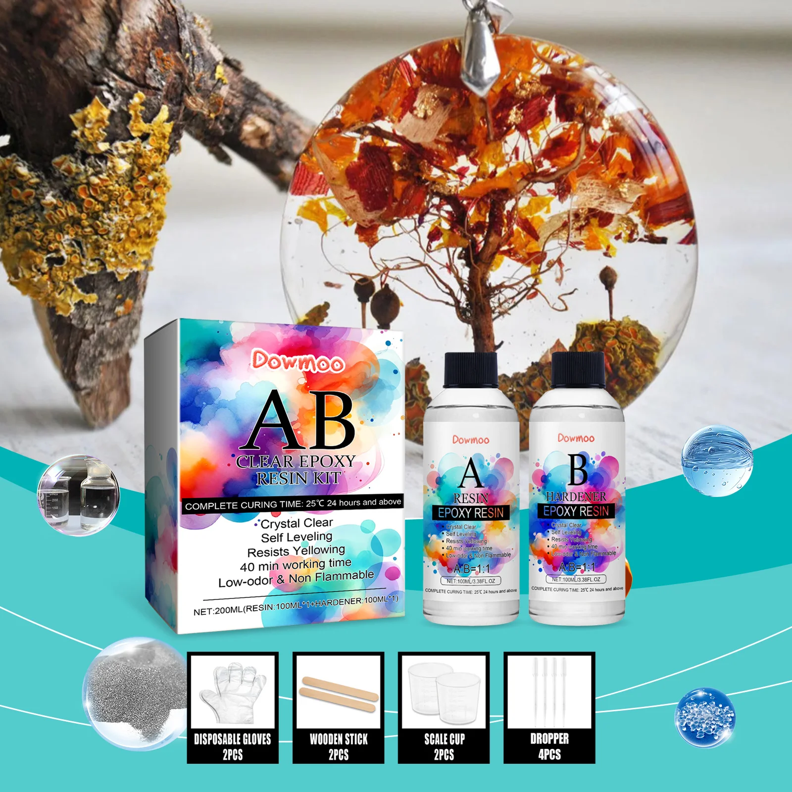 dowmoo clear epoxy resin kit DOC08 A005 1 MX1 1015