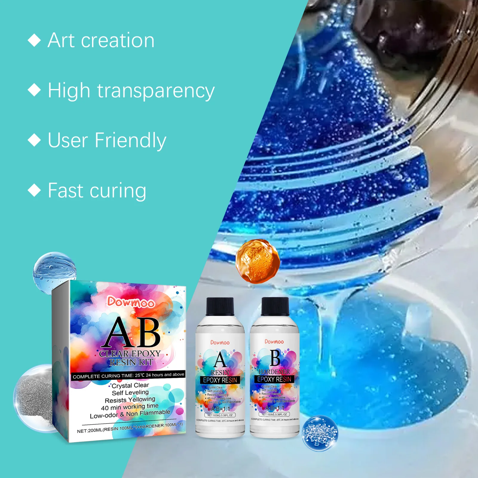 dowmoo clear epoxy resin kit DOC08 A005 1 MX1 1022