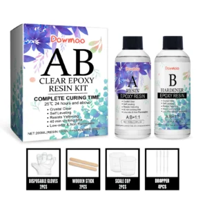 Dowmoo Clear Epoxy Resin Kit - High Transparency, Yellowing Resistant DIY Craft Set