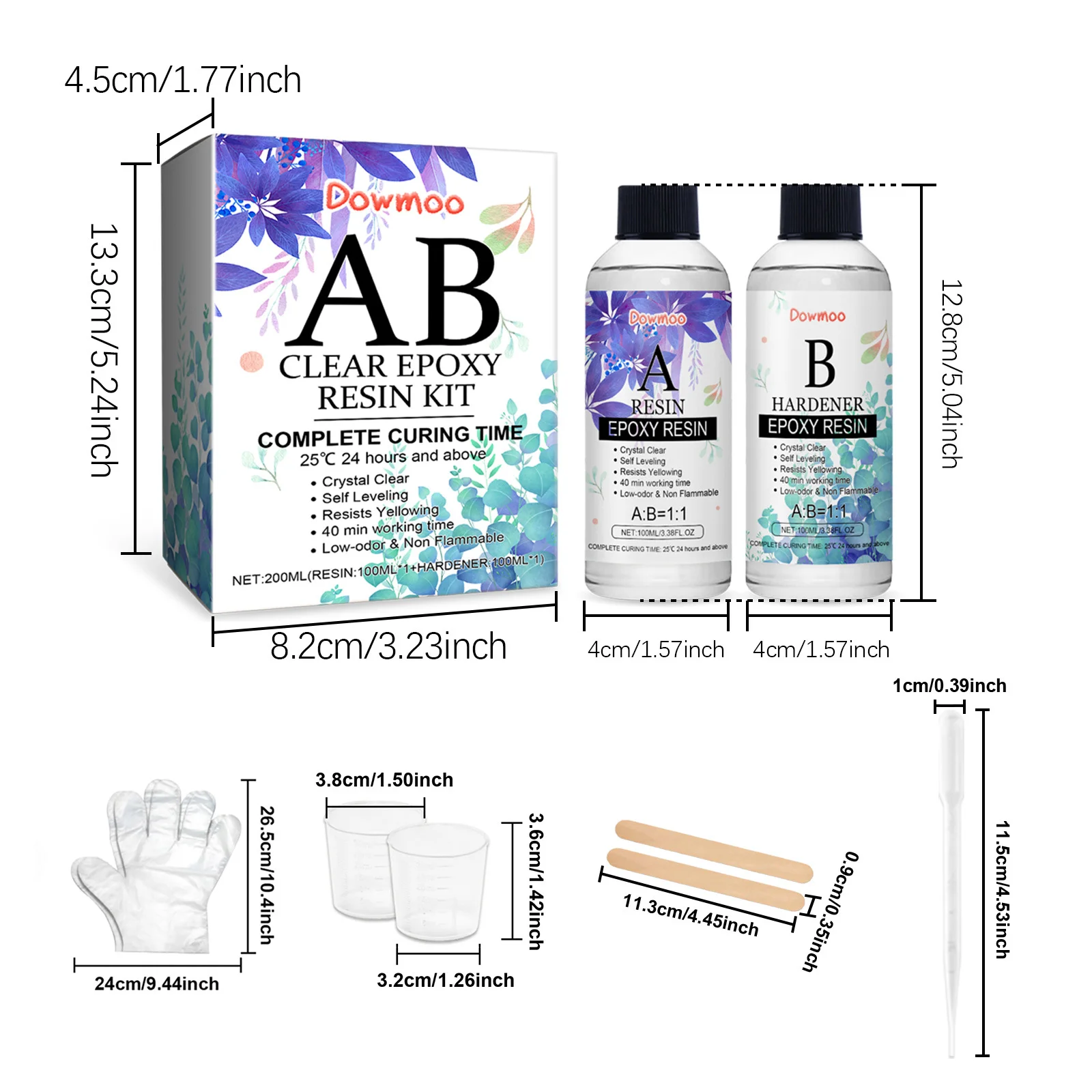dowmoo clear epoxy resin kit DOC08 A006 1 WH1 1029