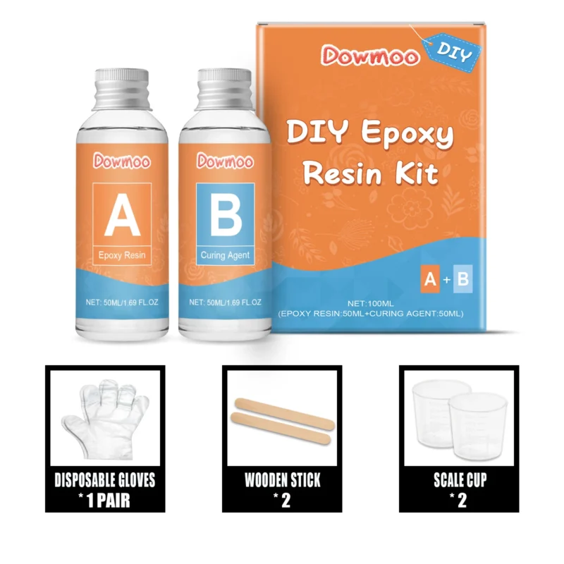 Dowmoo Clear Epoxy Resin Kit for Jewelry Making and Crafts