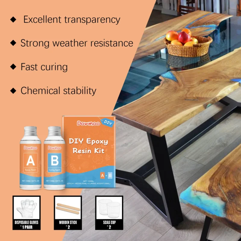 Dowmoo Clear Epoxy Resin Kit for Jewelry Making and Crafts - Image 4