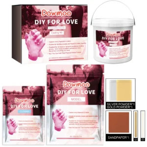 Dowmoo Couple Hand Model Clone Powder: DIY 3D Hand Casting Kit for Valentine's Day