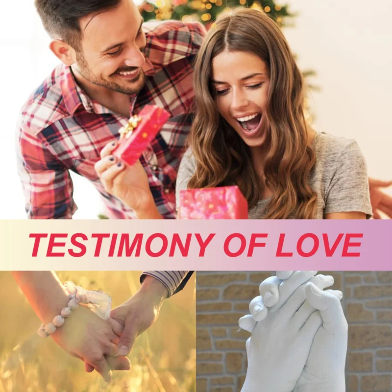 Dowmoo Couple Hand Model Clone Powder: DIY 3D Hand Casting Kit for Valentine's Day - Image 4