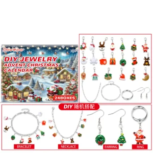 Dowmoo DIY Christmas Bracelet Blind Box Kit, Jewelry Making Gift Set