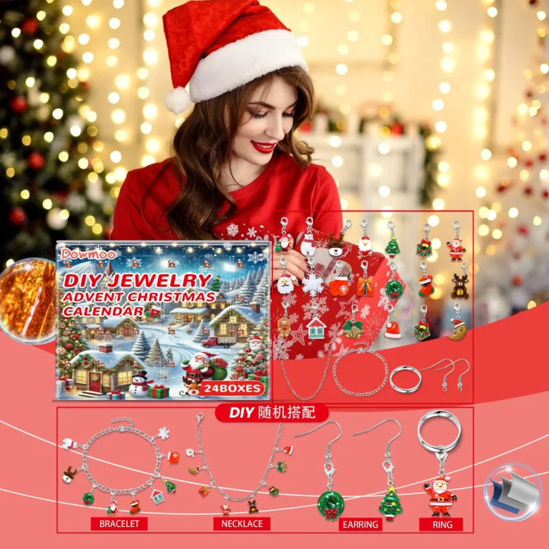 Dowmoo DIY Christmas Bracelet Blind Box Kit, Jewelry Making Gift Set - Image 2
