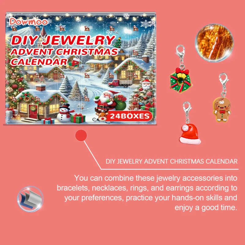 Dowmoo DIY Christmas Bracelet Blind Box Kit, Jewelry Making Gift Set - Image 3