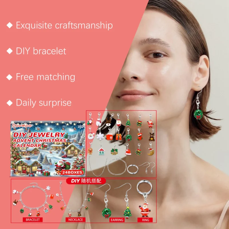 Dowmoo DIY Christmas Bracelet Blind Box Kit, Jewelry Making Gift Set - Image 4