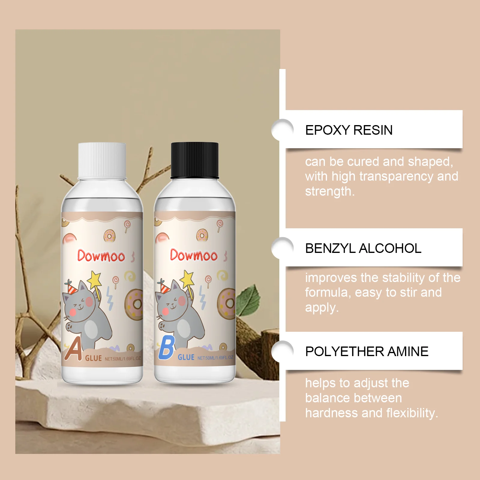 dowmoo diy epoxy resin ab set DO H02 0041 01 20