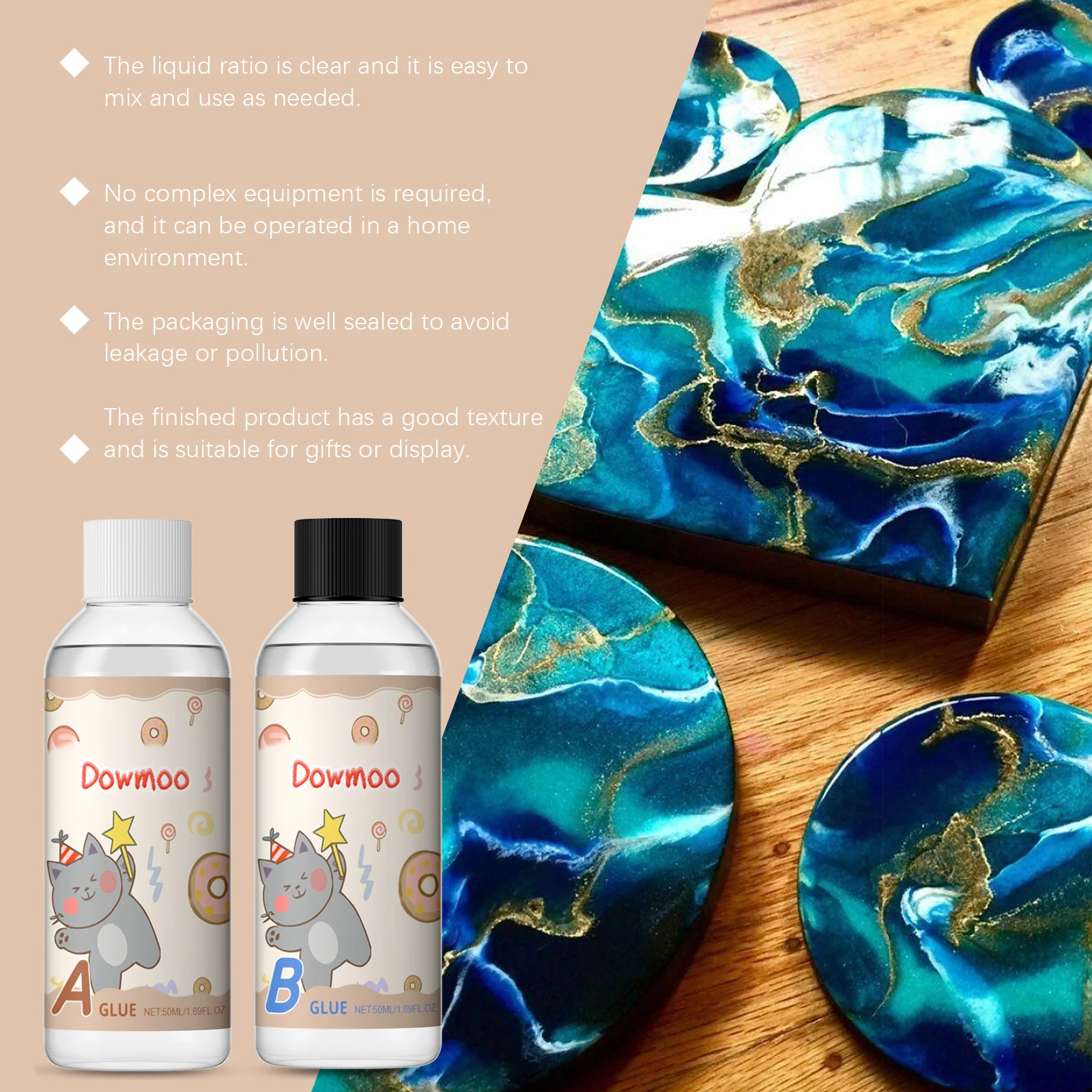 dowmoo diy epoxy resin ab set DO H02 0041 01 22