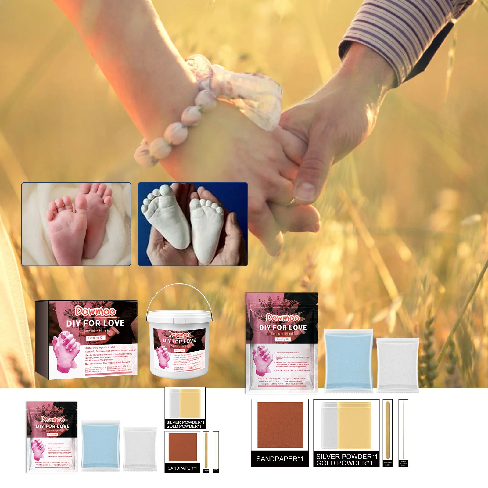 dowmoo diy love hands casting kit DOC01 A004 1 PK2 1277