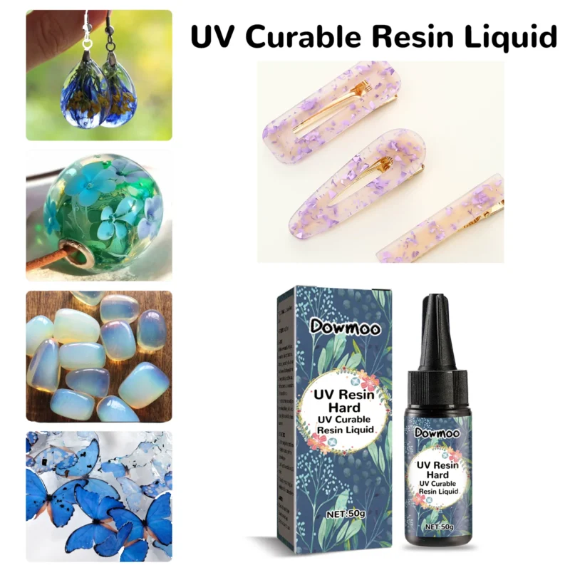 Dowmoo DIY UV Resin Glue - Crystal Clear Quick-Drying Drops - Image 3
