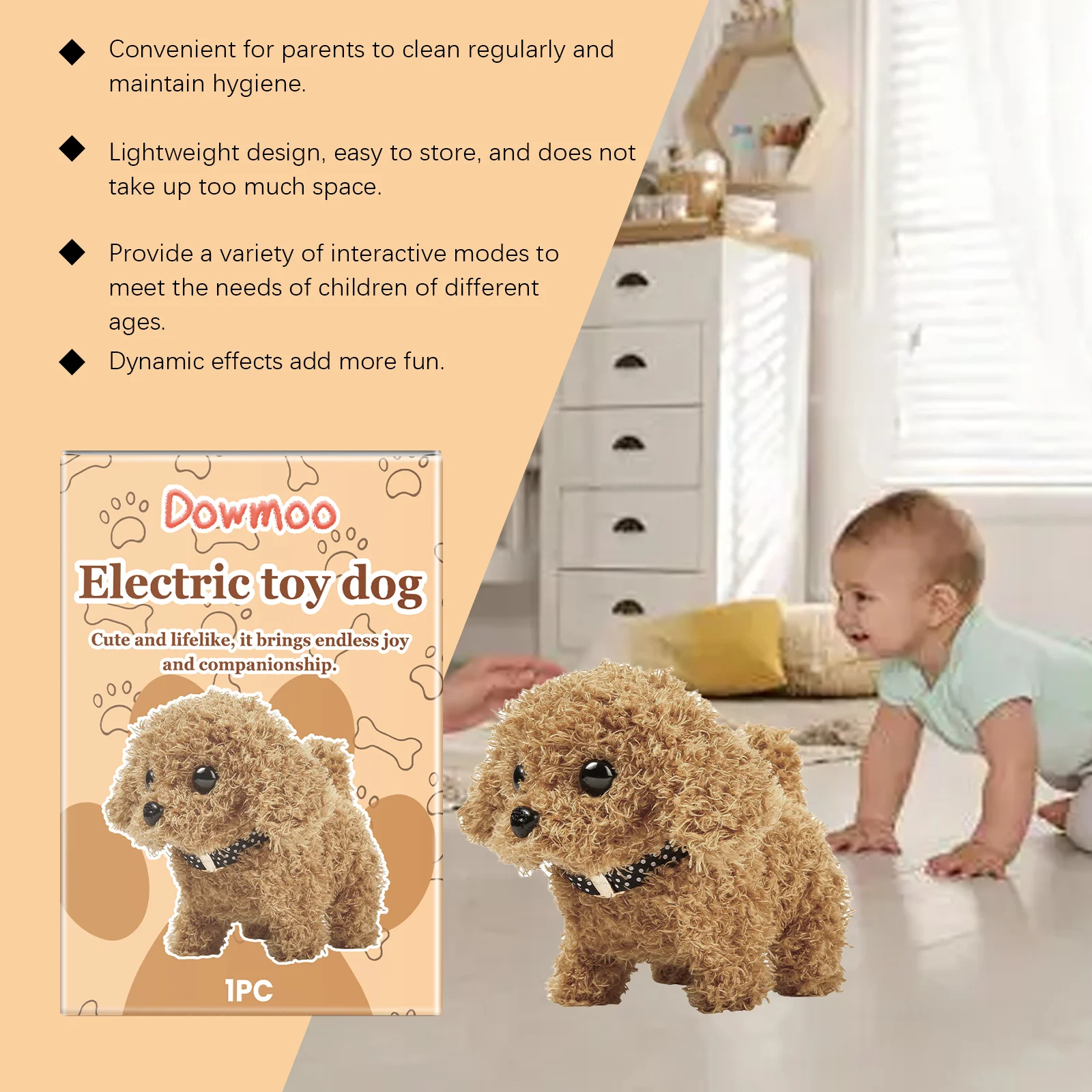 dowmoo electric dog plush toy DO H02 0022 01 180