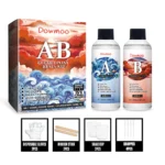 Dowmoo Epoxy Resin Kit with Curing Agent for DIY Crystal Drops Crafts