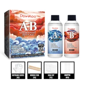Dowmoo Epoxy Resin Kit with Curing Agent for DIY Crystal Drops Crafts