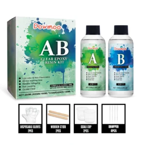 Dowmoo Epoxy Resin Kit: Crystal Drops, High Clarity, Yellowing Resistant AB DIY