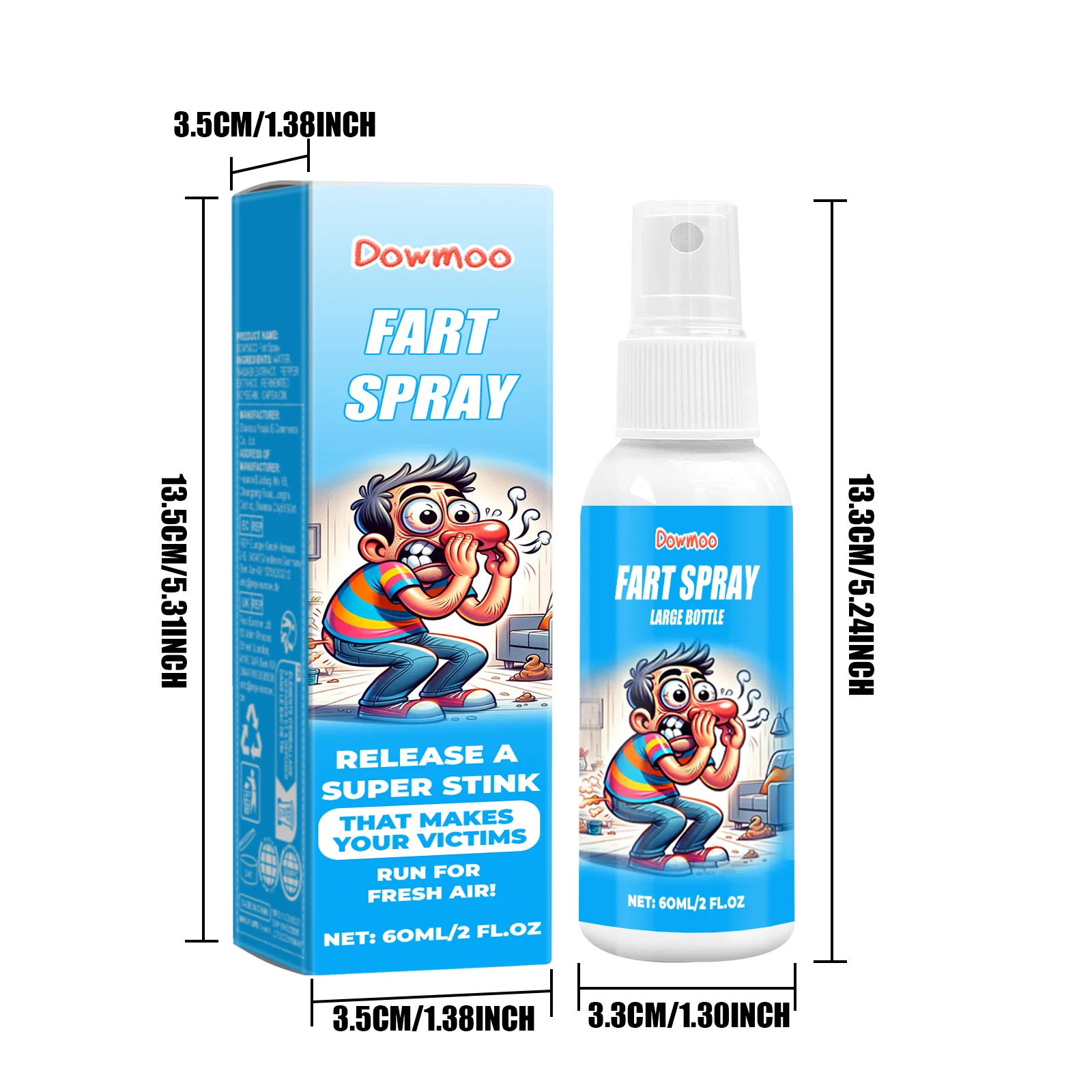 dowmoo fart spray long lasting odor DOD04 A001 60 BU1 1078