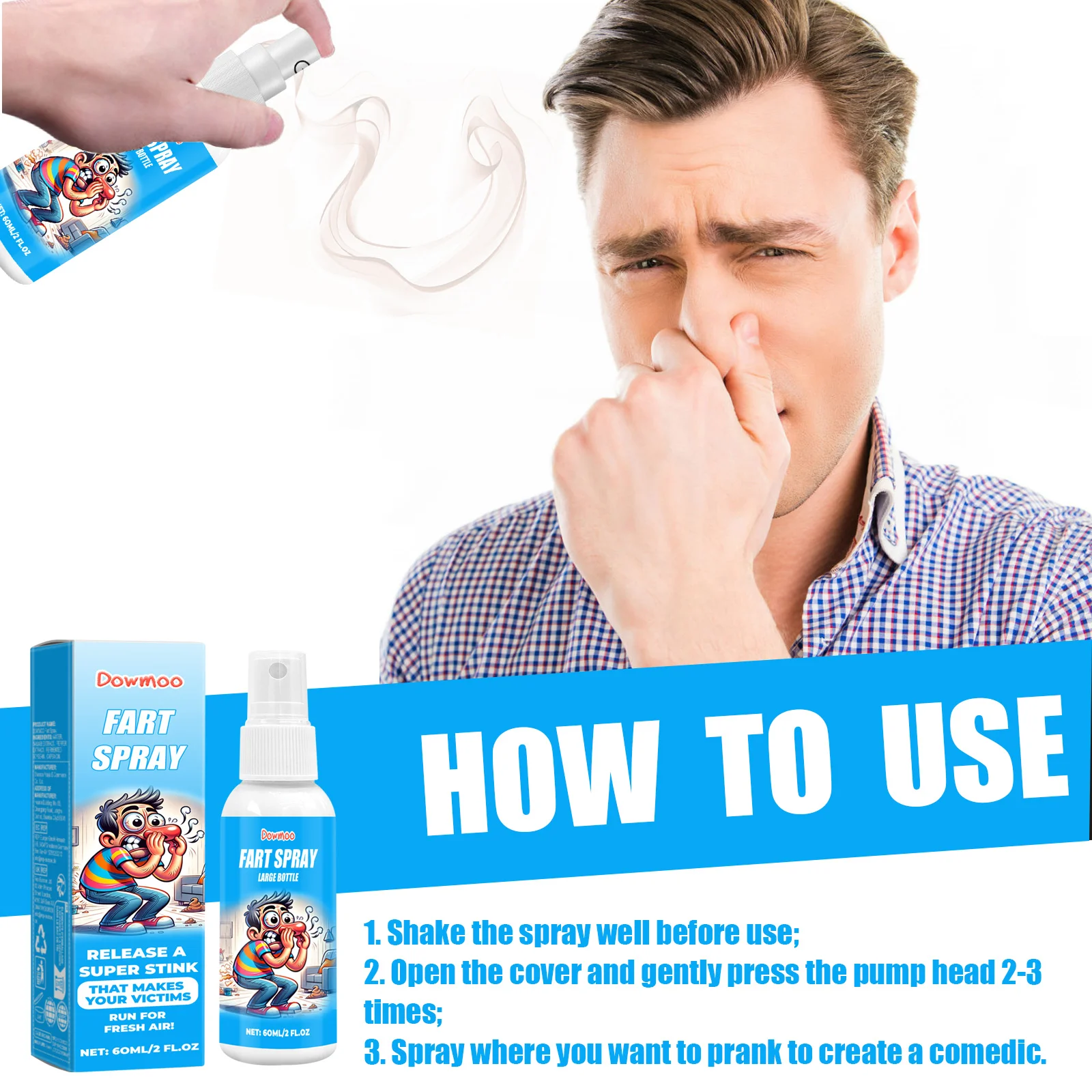 dowmoo fart spray long lasting odor DOD04 A001 60 BU1 1081