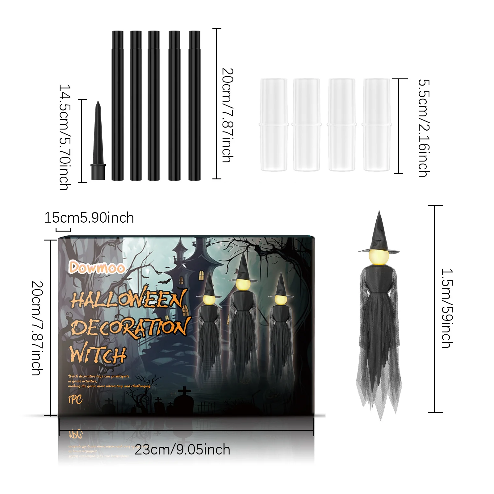dowmoo halloween decoration witch DOD03 A003 1 BK1 1612