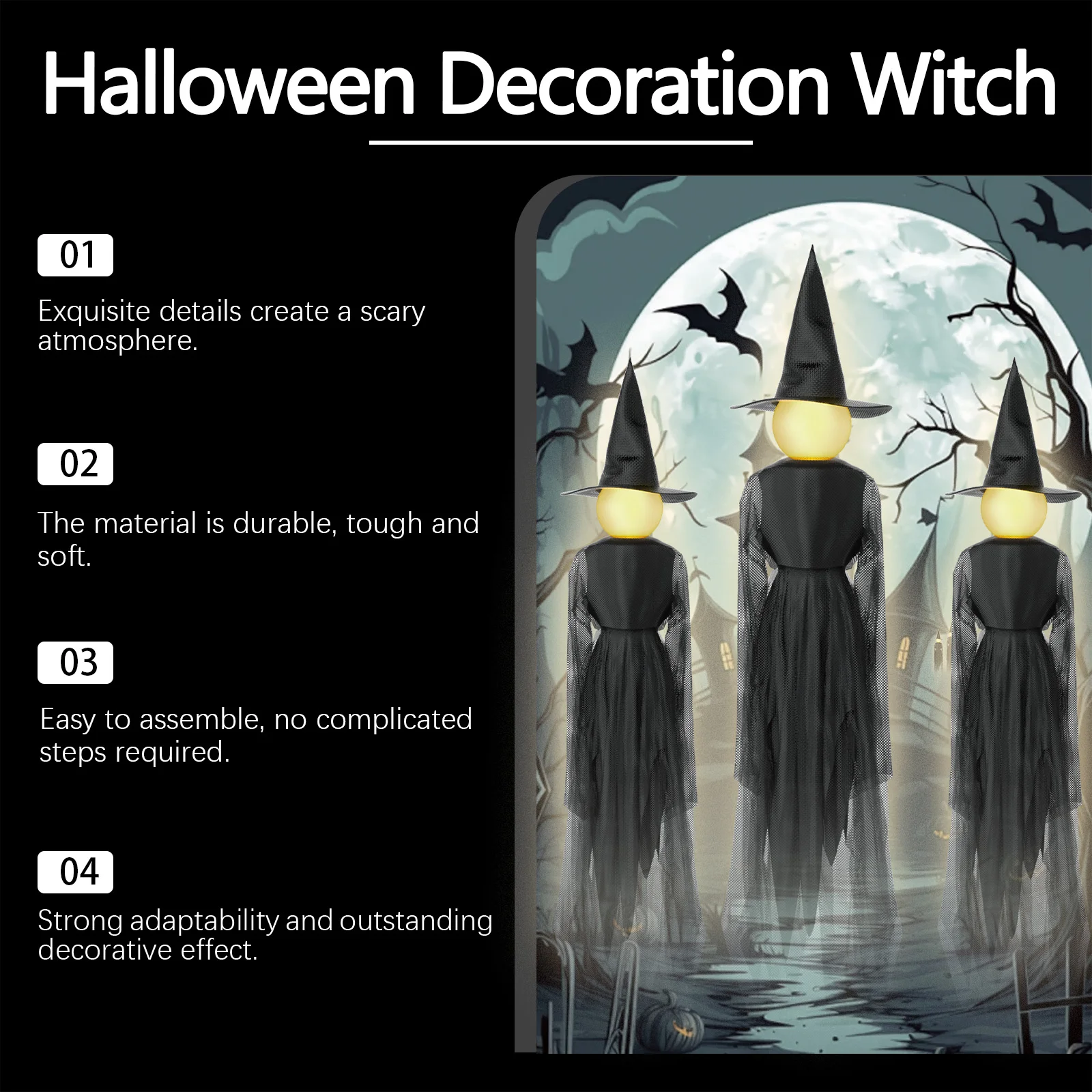 dowmoo halloween decoration witch DOD03 A003 1 BK1 621
