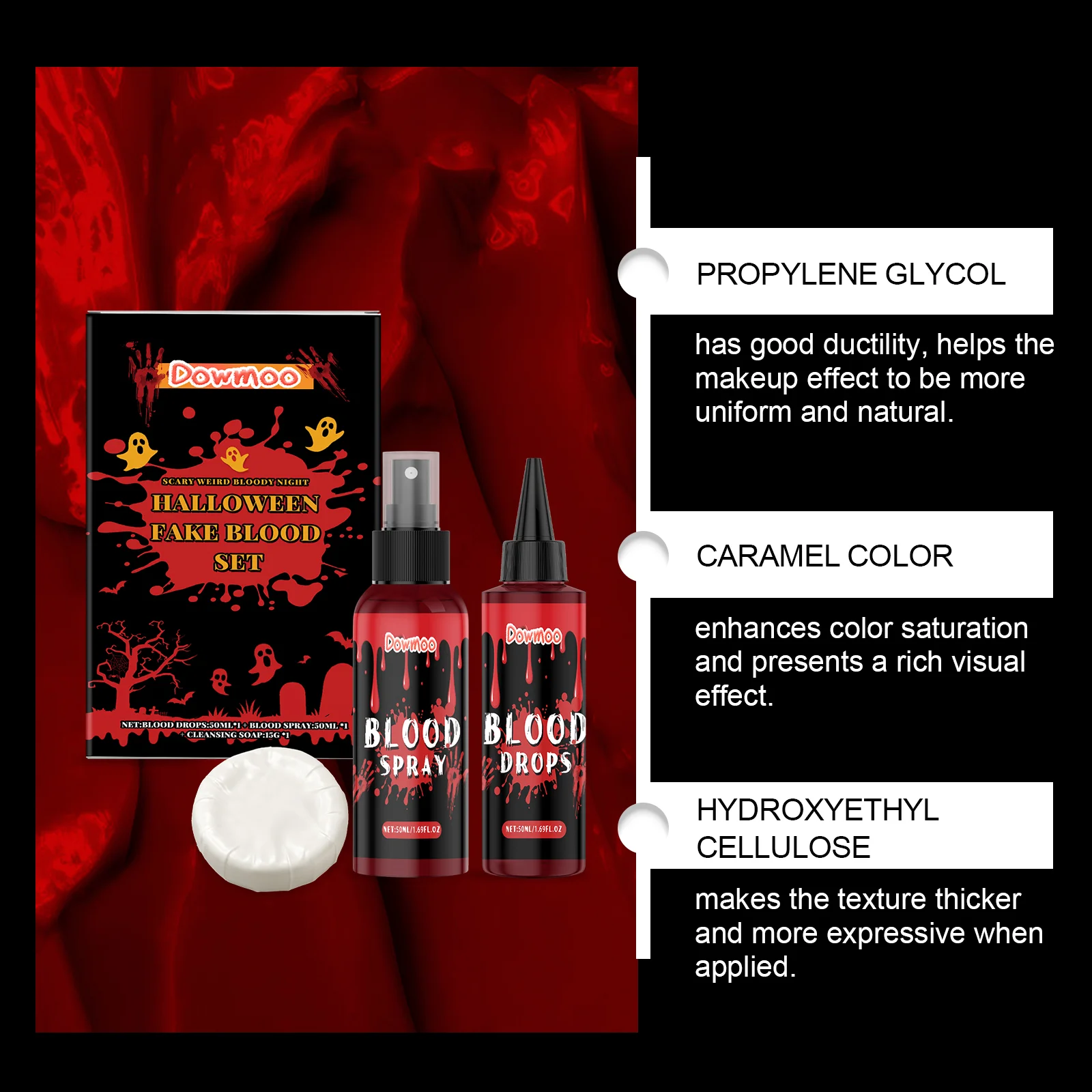dowmoo halloween fake blood 3piece set DO D03 0008 01 105