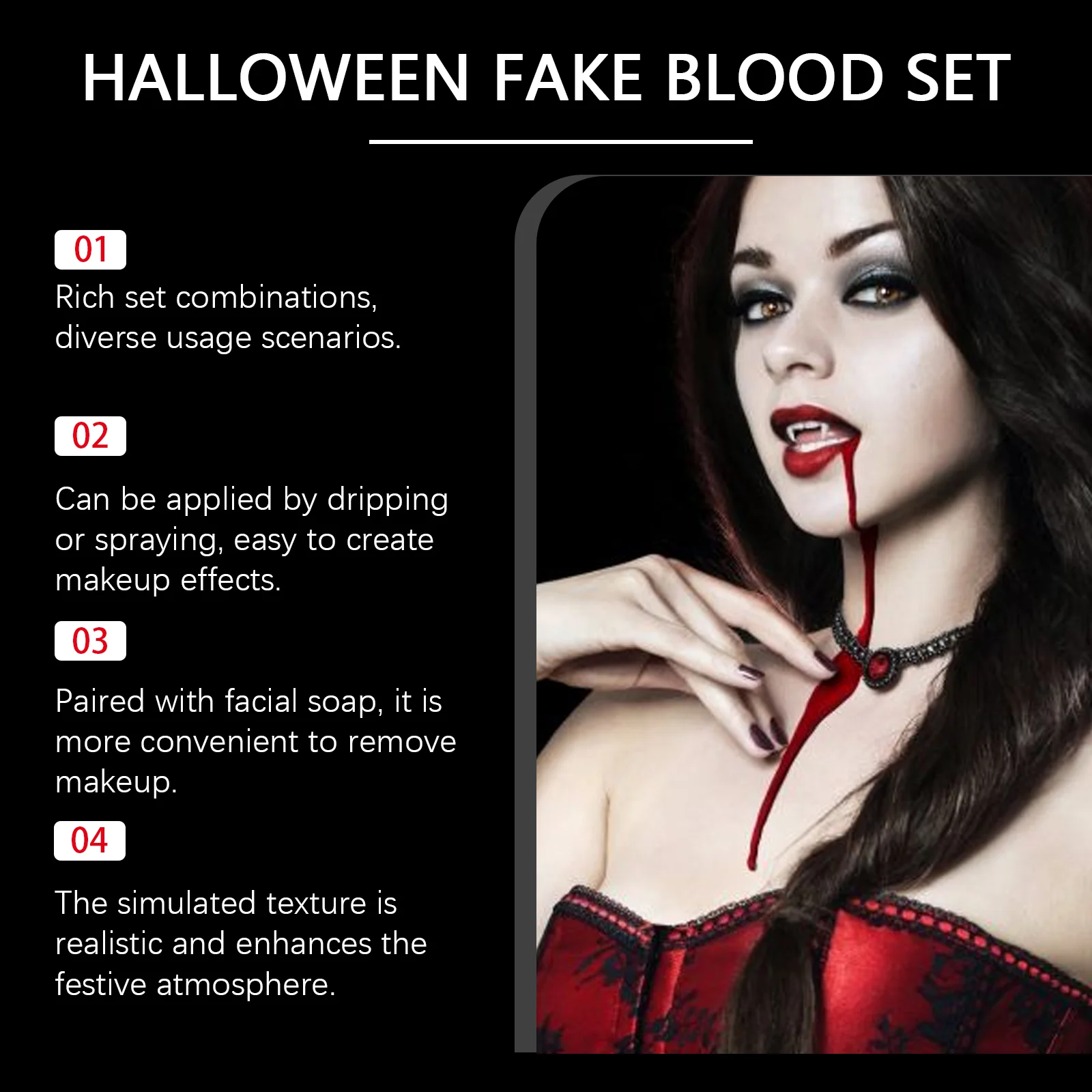 dowmoo halloween fake blood 3piece set DO D03 0008 01 106