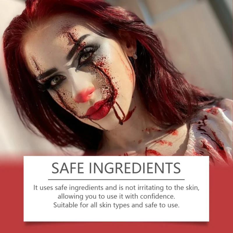 Dowmoo Washable Fake Blood Cream for Halloween - Vampire Zombie Prank Props - Image 4