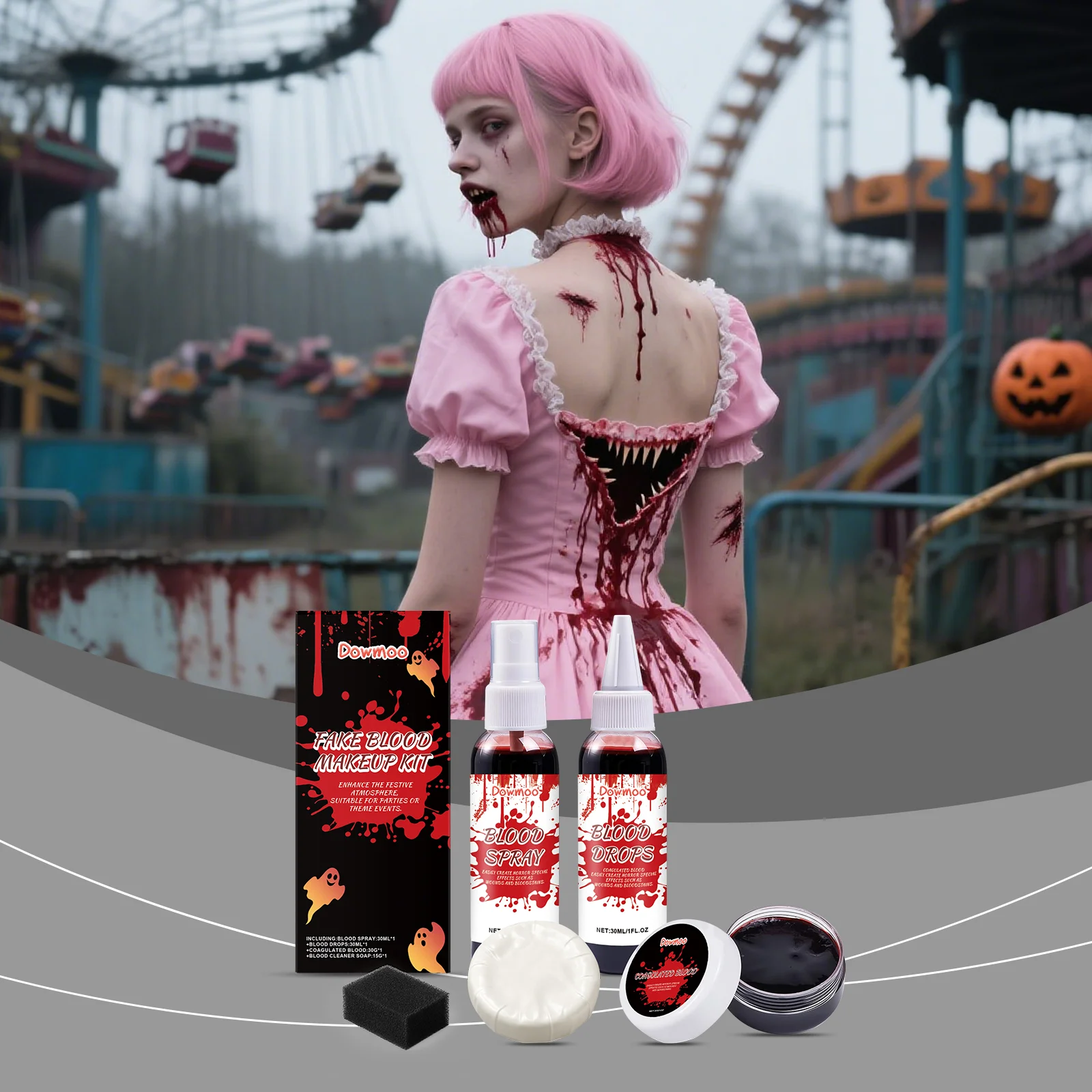 dowmoo halloween fake blood makeup set DO D03 0009 01 66