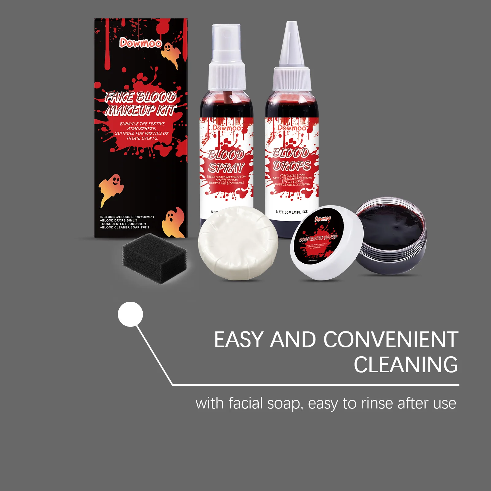 dowmoo halloween fake blood makeup set DO D03 0009 01 69