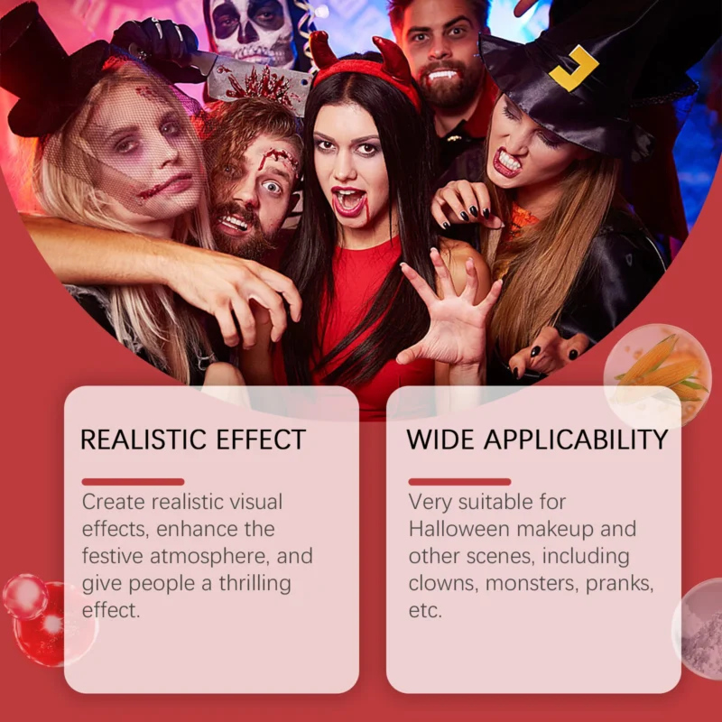 Dowmoo Halloween Fake Blood Makeup Gel for Scary Effects - Image 3