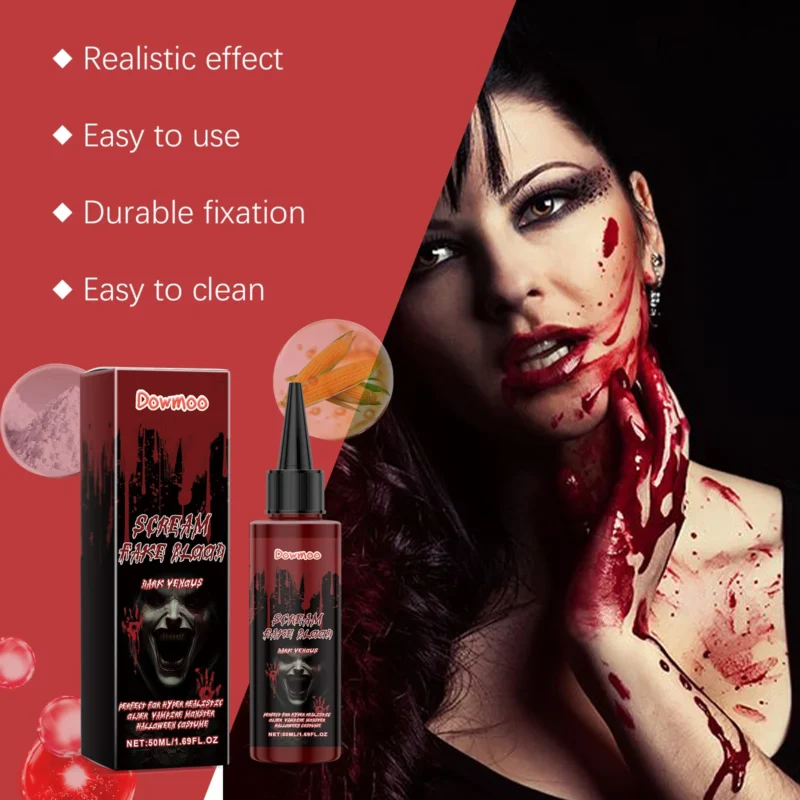 Dowmoo Halloween Fake Blood Drops - Realistic Wound Simulation for Scary Effects - Image 4