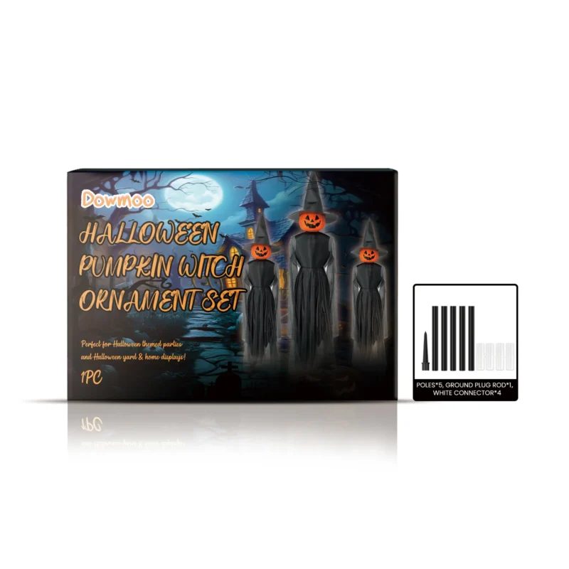 Dowmoo Halloween Pumpkin Witch Hanging Set - Party Decoration
