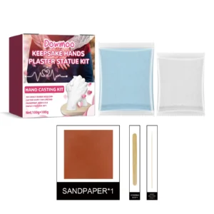Dowmoo 3D Hand Casting Kit - Homemade Plaster Hand Model Craft Gift