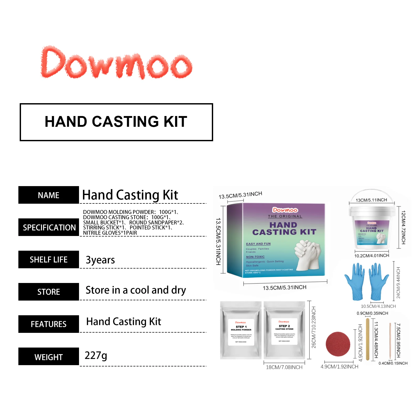 dowmoo hand model powder diy set DO D01 0026 01 129