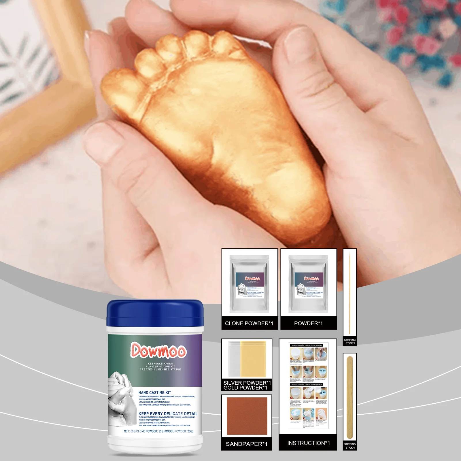 dowmoo hand model powder set diy DOD06 A001 1 WH1 677