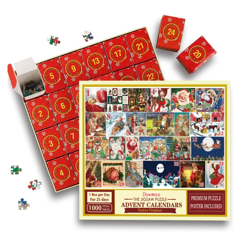 Dowmoo Christmas Jigsaw Puzzle Advent Calendar - 24 Day Countdown Gift