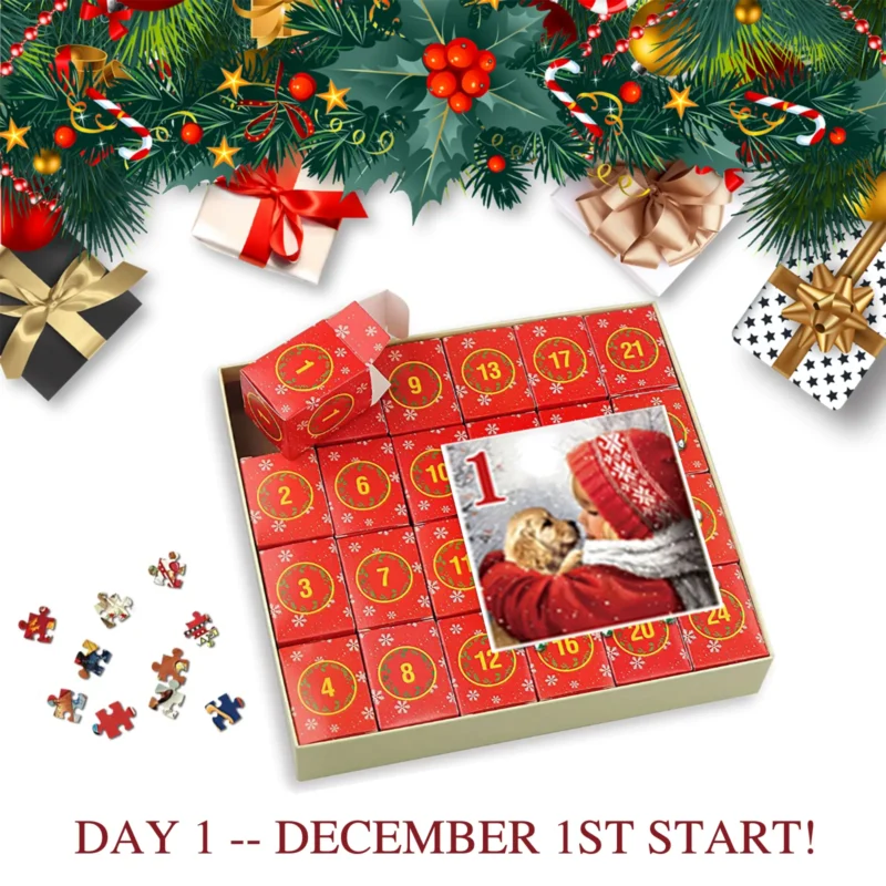 Dowmoo Christmas Jigsaw Puzzle Advent Calendar - 24 Day Countdown Gift - Image 4