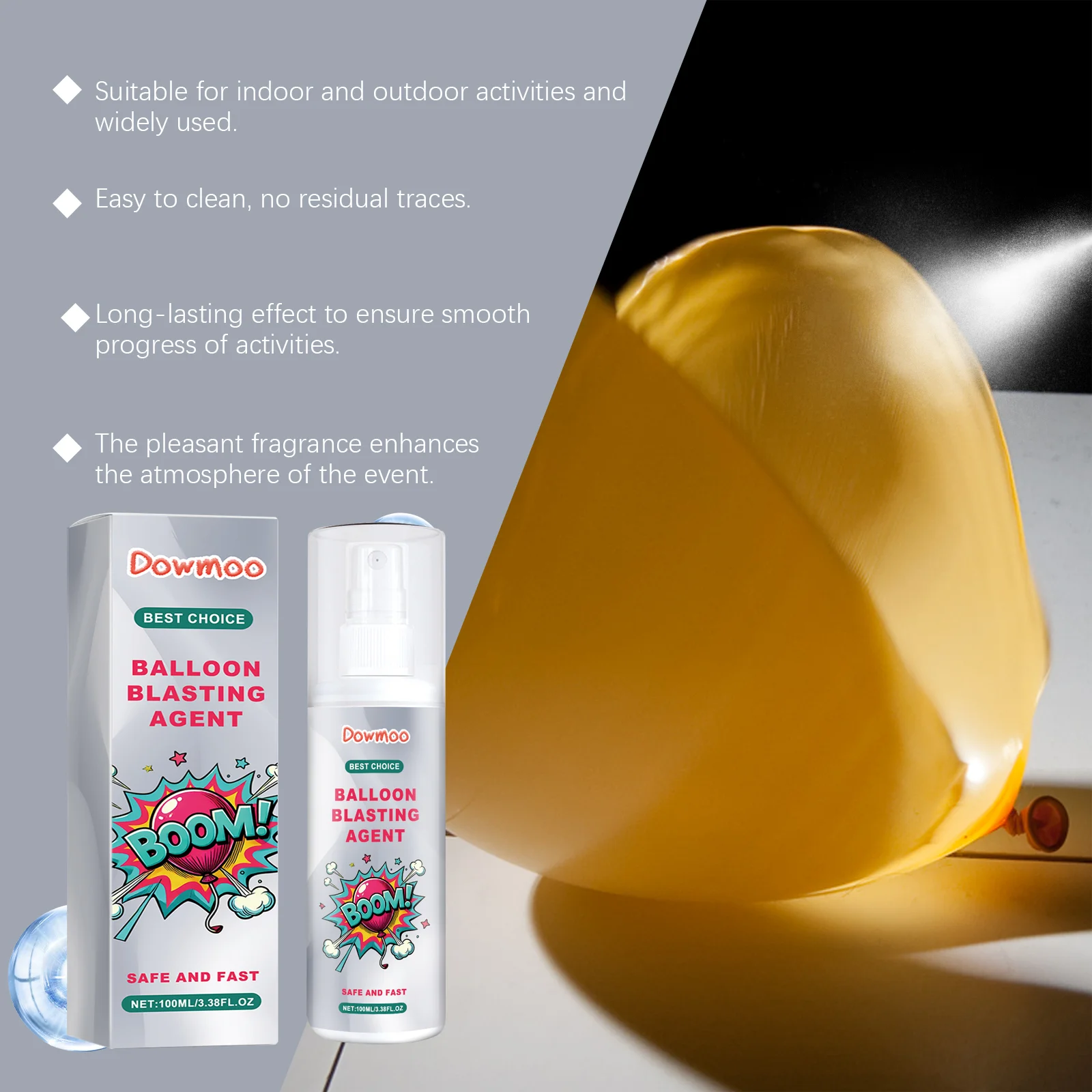 dowmoo latex balloon ambiance spray DOD01 A019 100 PK1 653