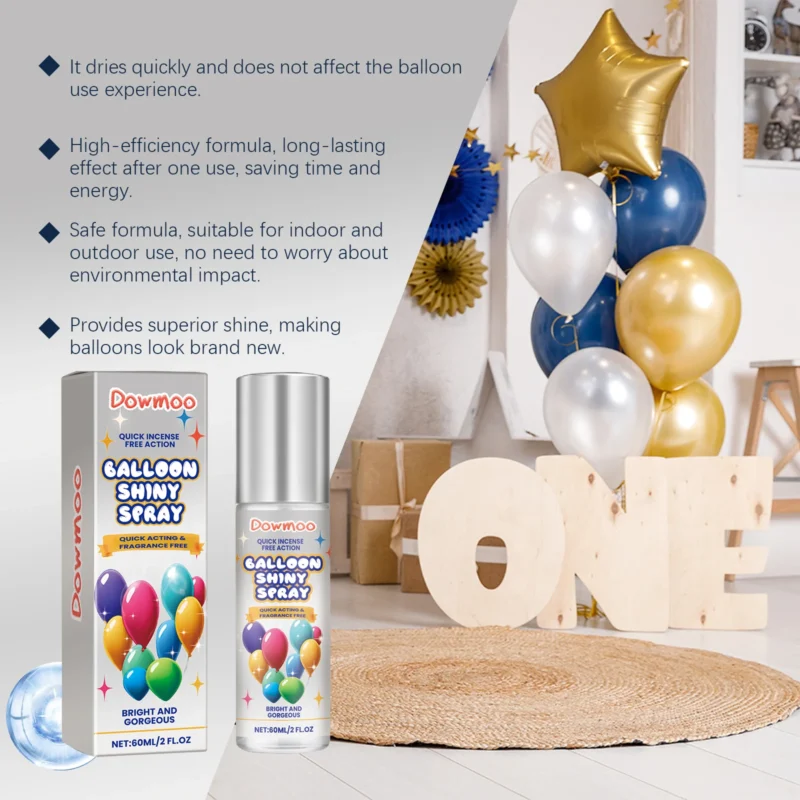 Dowmoo Latex Balloon Shine Spray - Long-Lasting Gloss Enhancer - Image 3