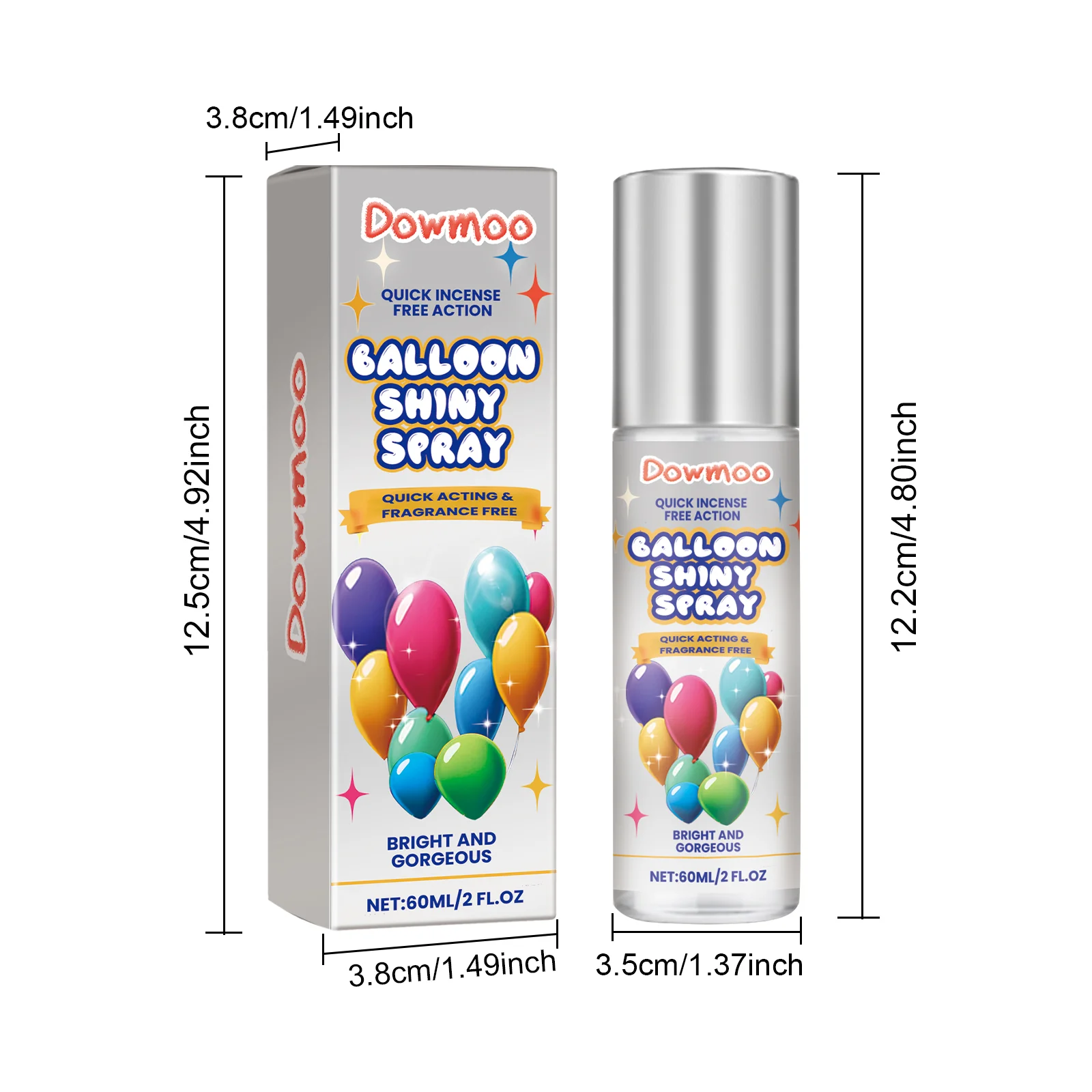 dowmoo latex balloon shine spray DOD01 A007 60 MX1 828