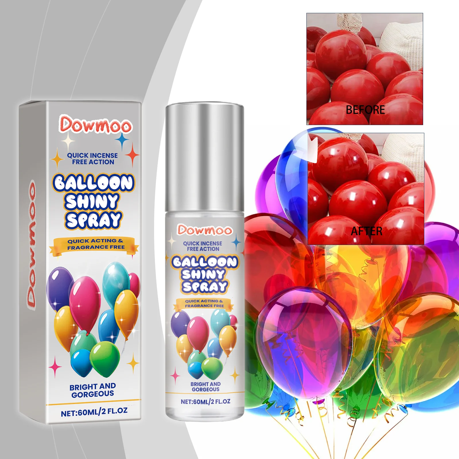 dowmoo latex balloon shine spray DOD01 A007 60 MX1 829
