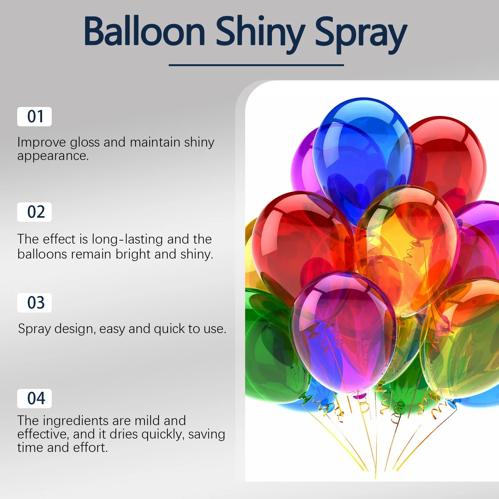dowmoo latex balloon shine spray DOD01 A007 60 MX1 831