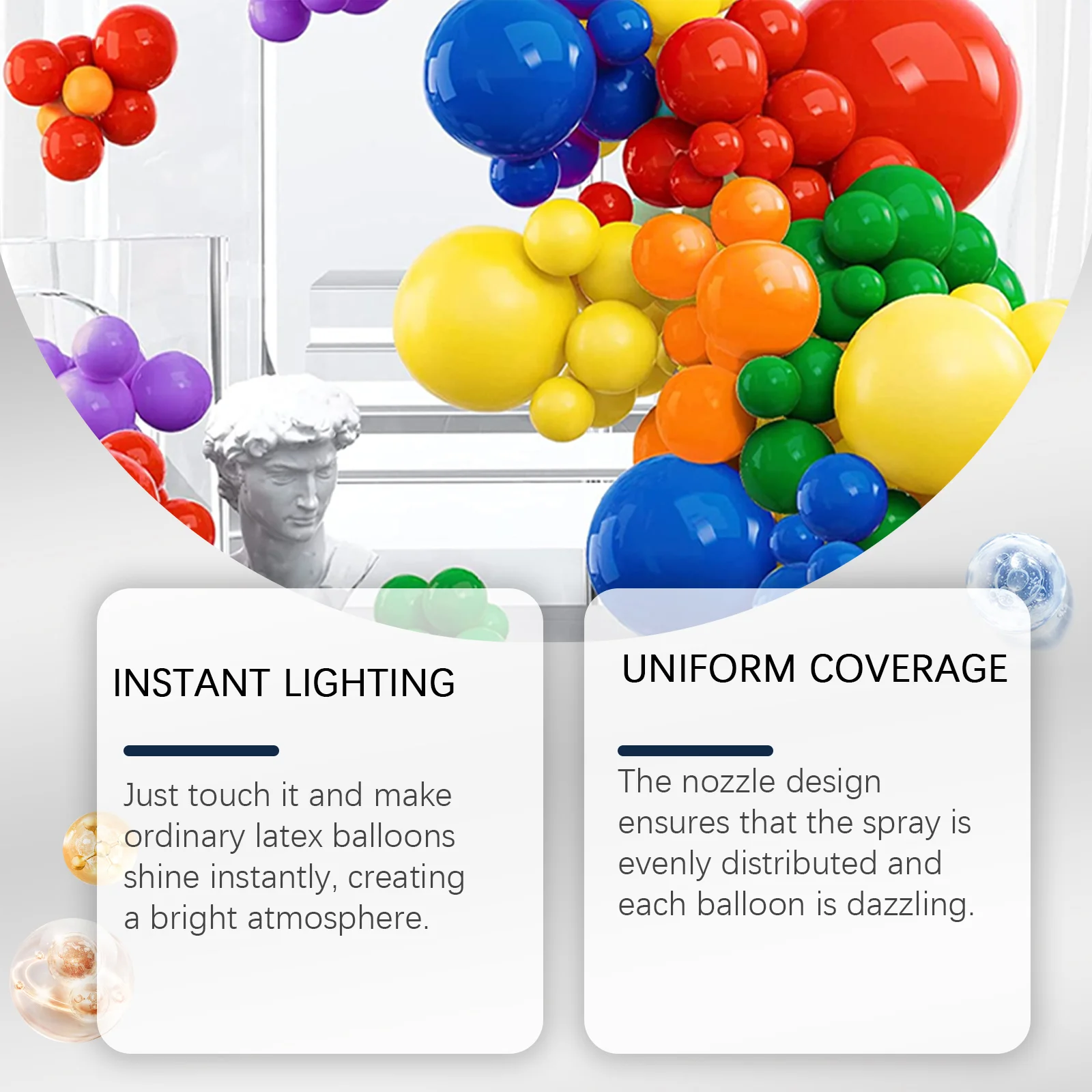 dowmoo latex balloon shine spray DOD01 A007 60 MX1 833